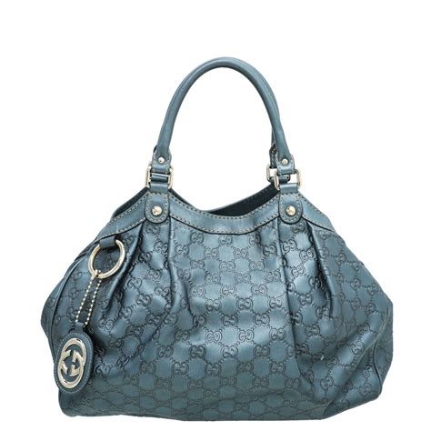 gucci blue sukey bag|Gucci guccissima tote bag.